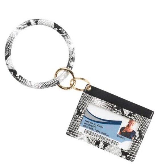 Viv and Lou, Cardholder Keychain Bracelet in Snakeskin, NWT - Picture 1 of 1
